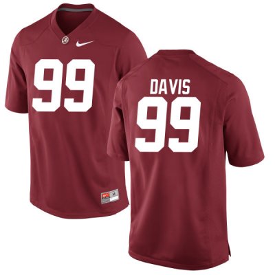 Men's Alabama Crimson Tide #99 Raekwon Davis Crimson Game NCAA College Football Jersey 2403YMLI6